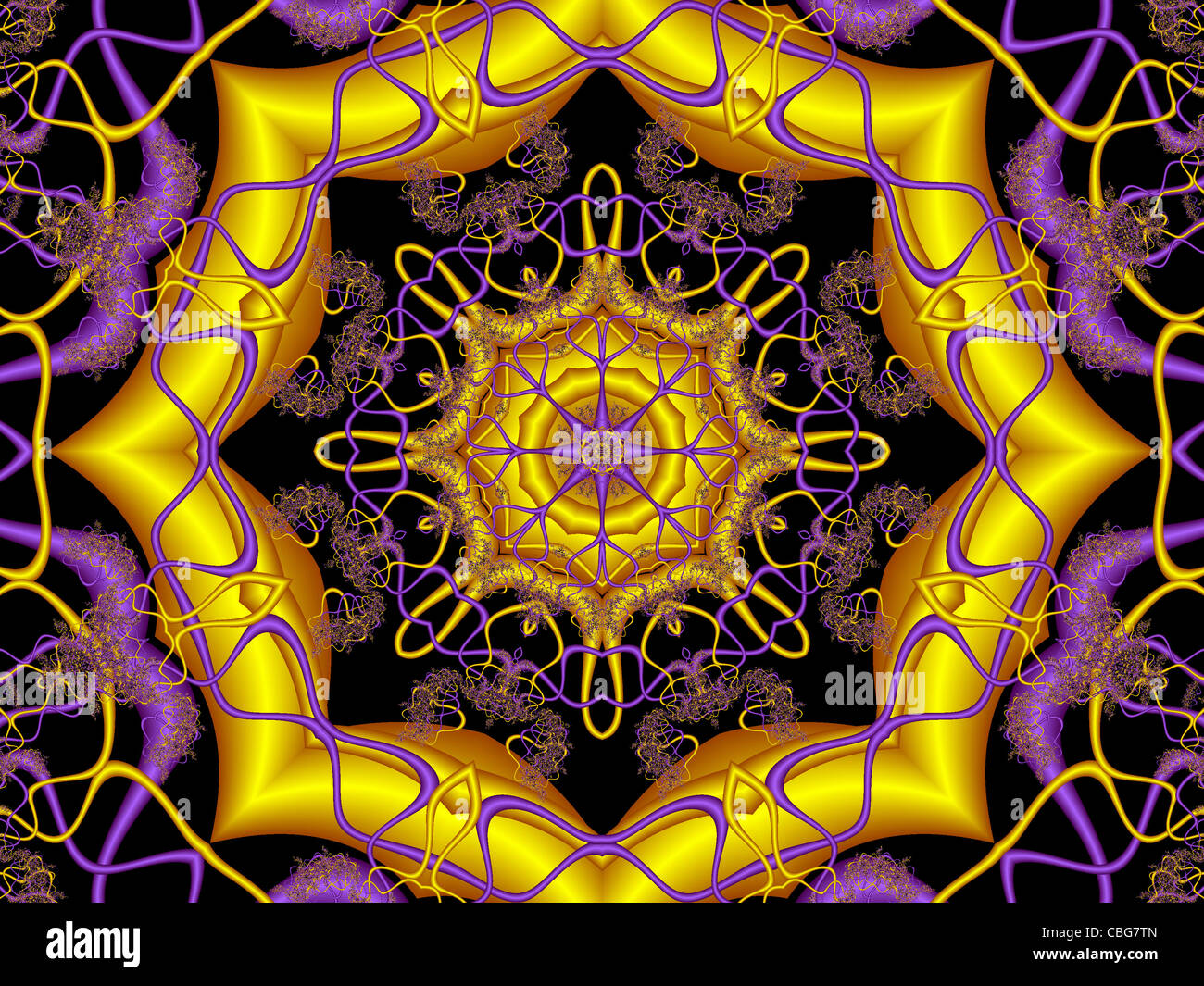 Kaleidoskop der geometrischen Muster Stockfoto