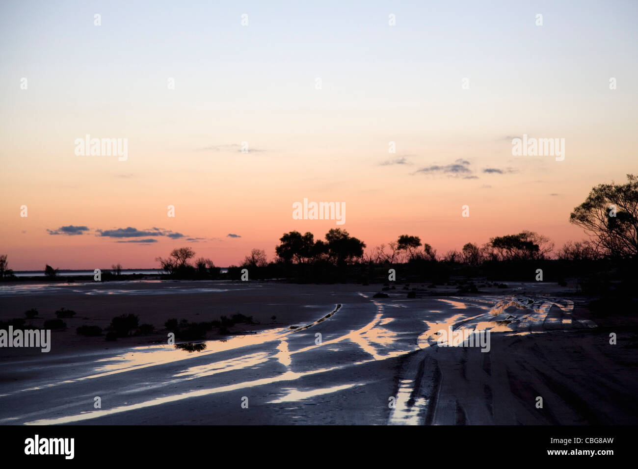 Sonnenuntergang auf einer abgelegenen Gegend Stockfoto