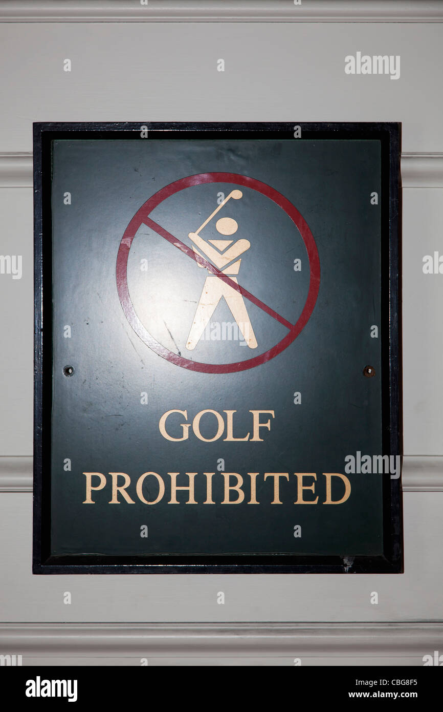 Golf-verboten-Schild Stockfoto