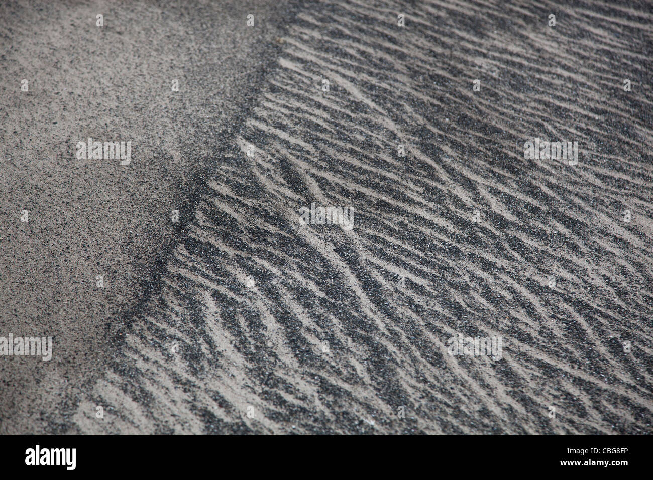 Muster in den Sand, close-up, full frame Stockfoto