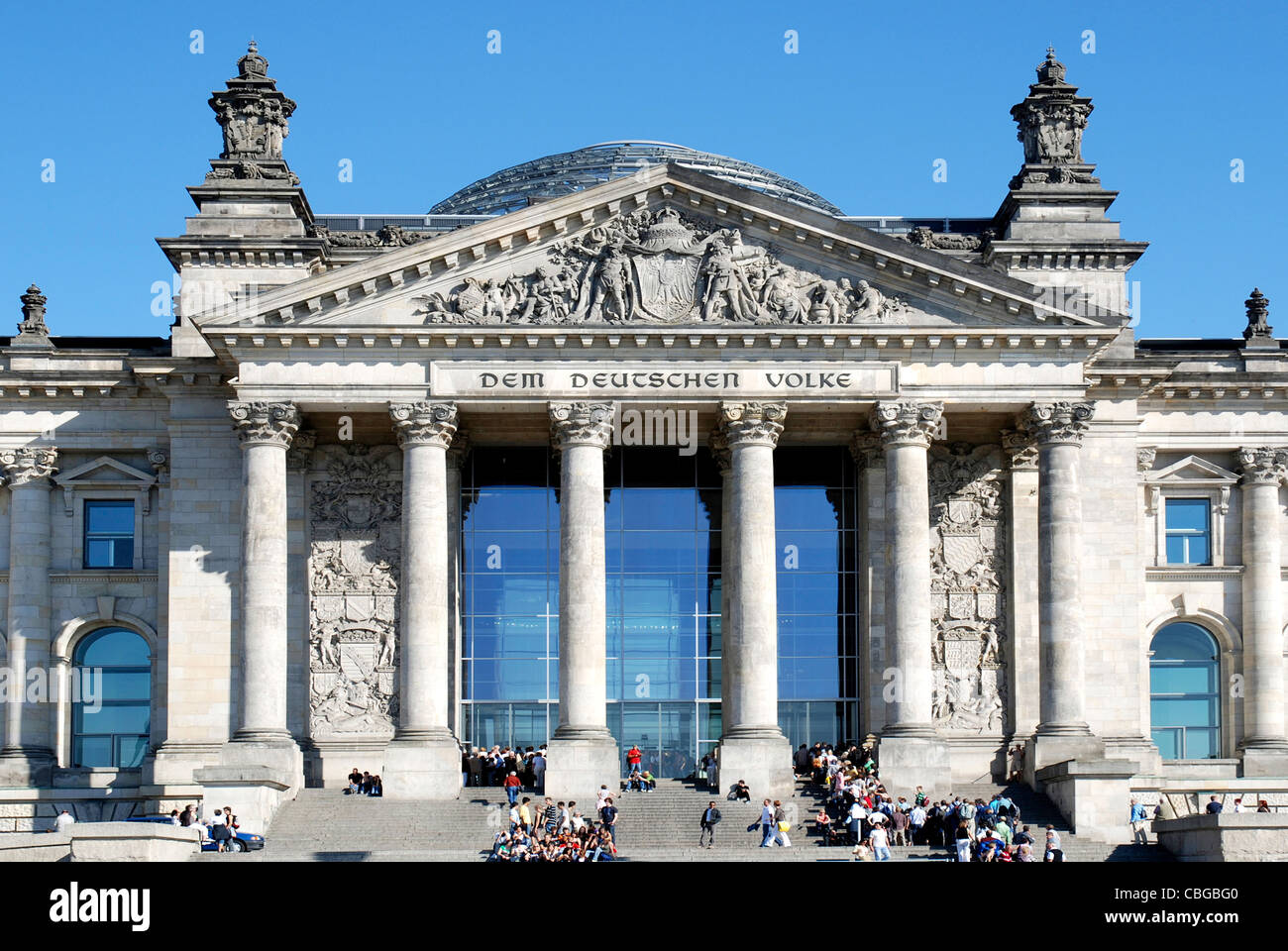 Deutschen Reichstag Gebäude in Berlin - Sitz des deutschen Bundes Parlament Bundestag. Stockfoto