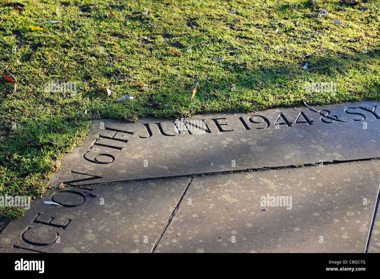 Fünfzig Denkmal Jahr Basis zum d-Day Landungen 6. Juni 1944 1994 Milton Stockfoto