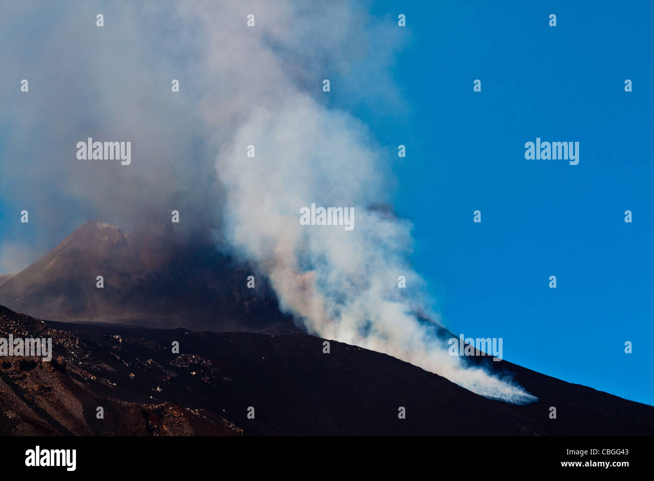 Eruption Ätna Stockfoto