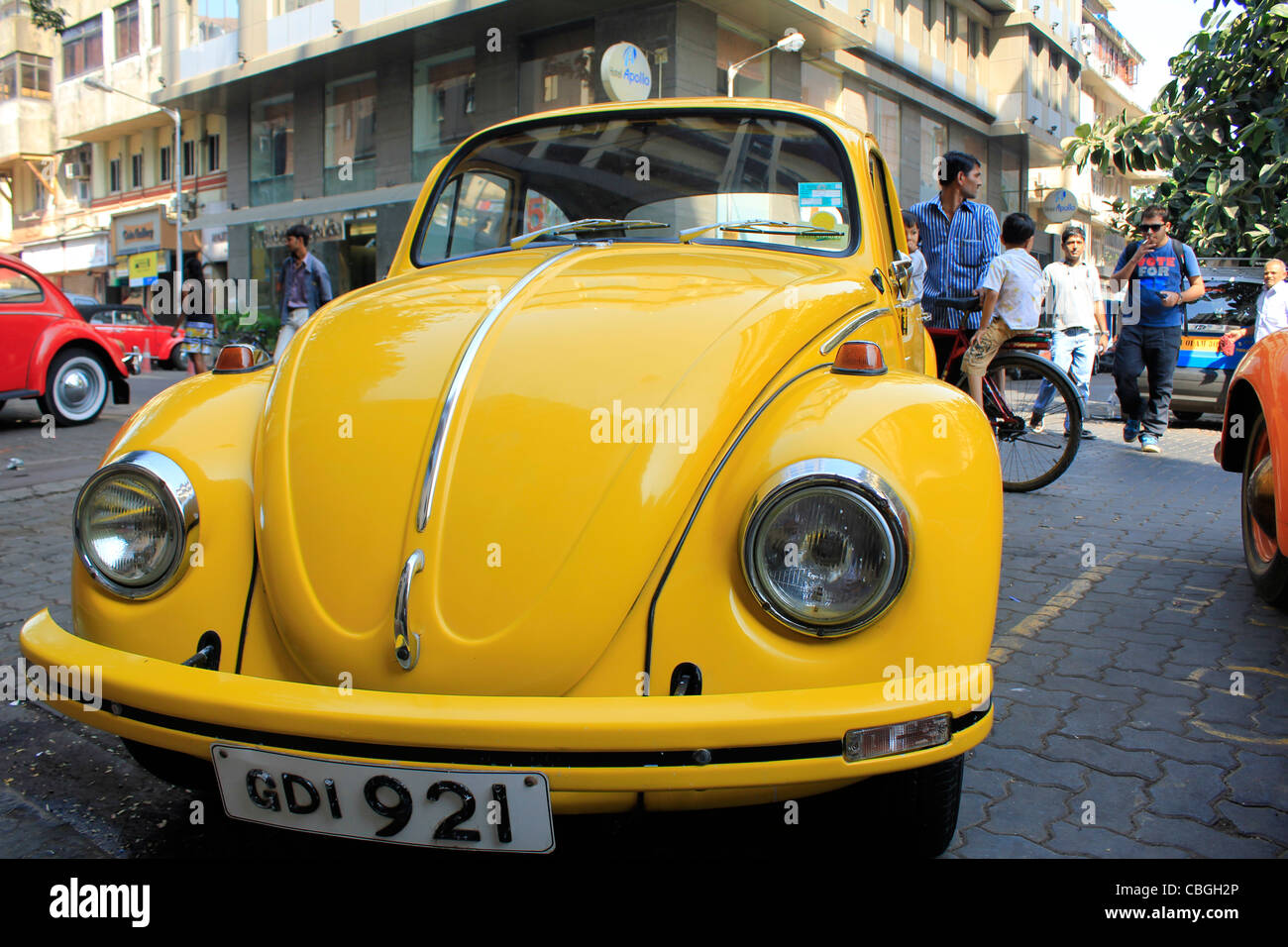 VW Käfer in Mumbai Indien Stockfoto