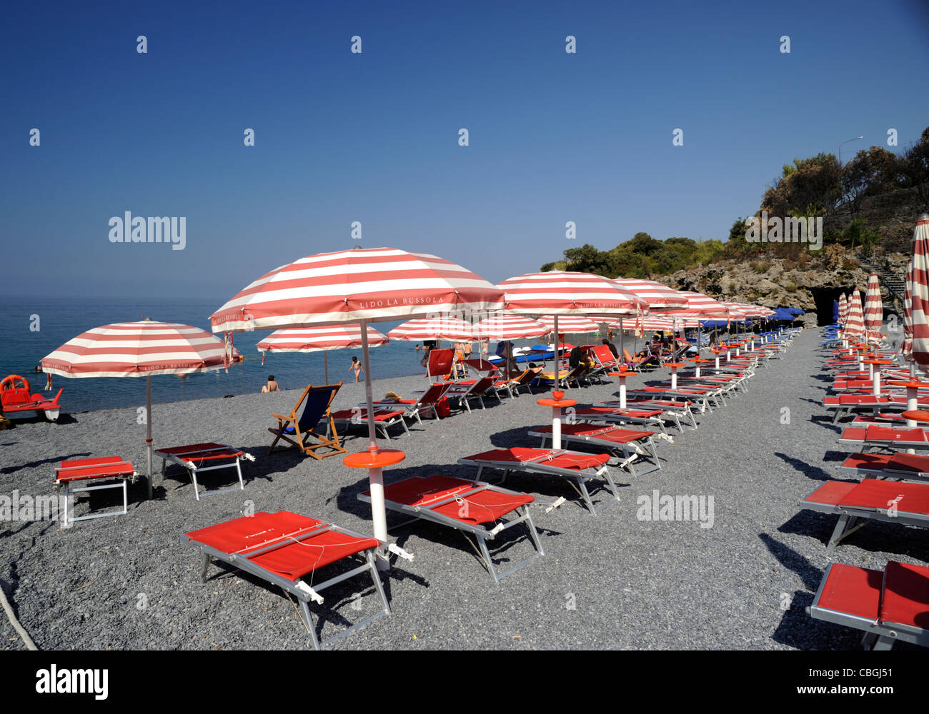 Italien, Basilicata, Maratea, Marina di Maratea, Santa Teresa Beach Stockfoto