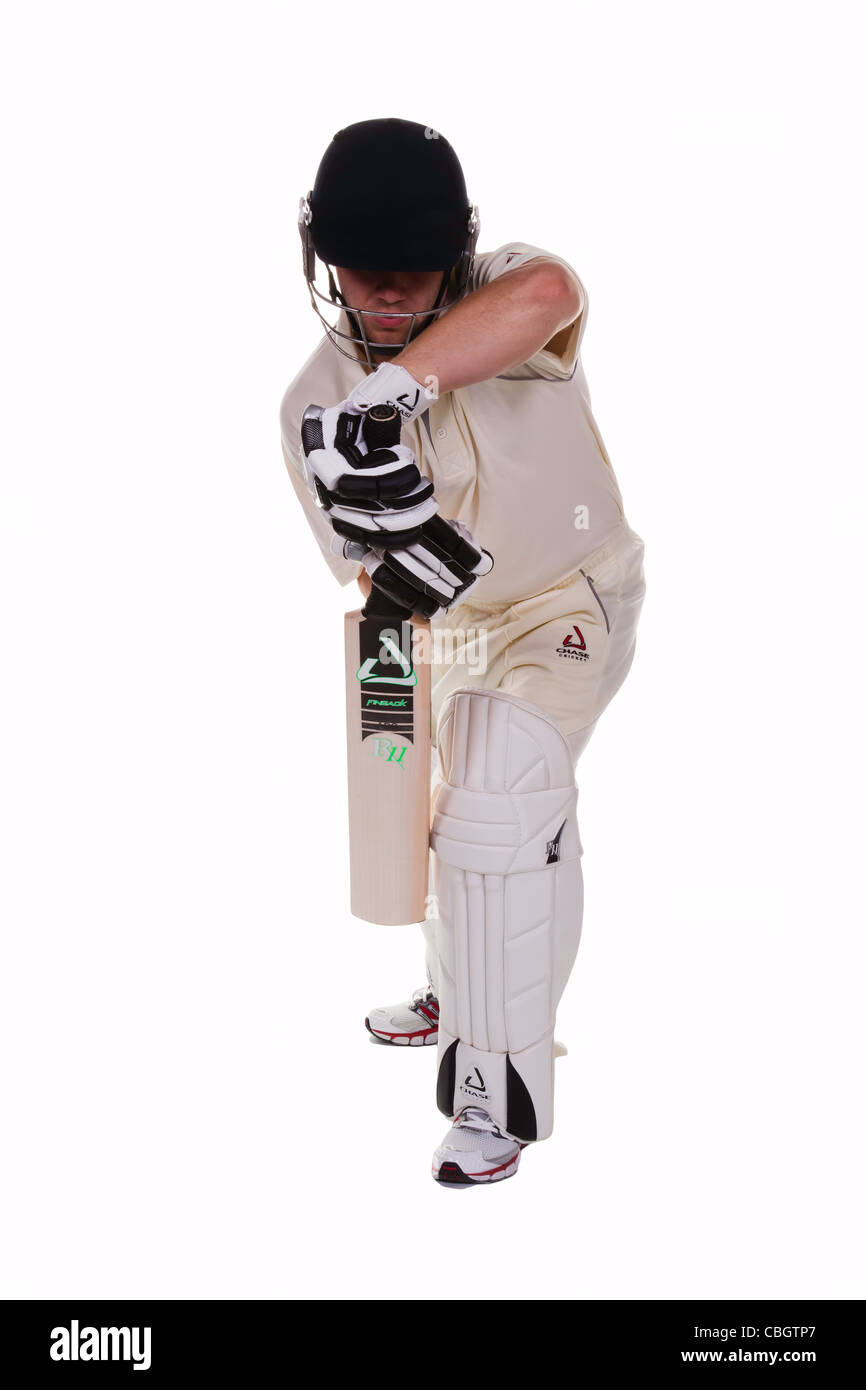 Hallo Key Bild des Cricket Schlagmann. Stockfoto