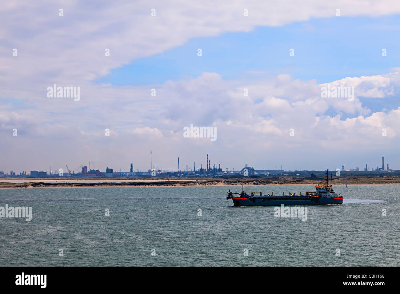 Bagger-Amazone im Hafen von nähert Dünkirchen Frankreich Stockfoto