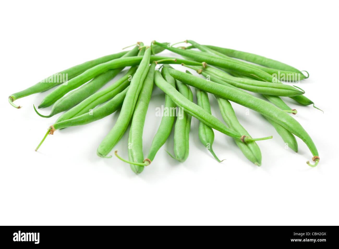 ein Haufen von grünen Bohnen Französisch Stockfoto