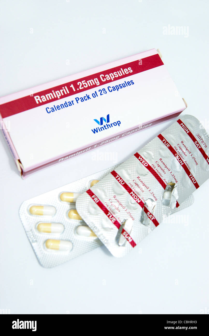 Ramipril Tabletten (anfällig für viele Nebenwirkungen Stockfotografie -  Alamy