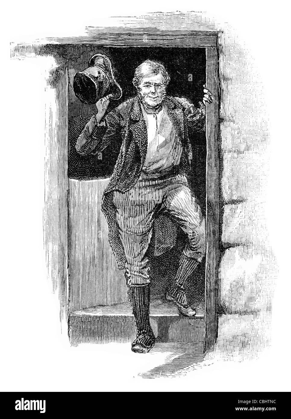 Abschied von Yer Ehre von Charles Whymper Ire irischen Mann Gentleman Haus Gent Kostümen Tor Tür Stockfoto