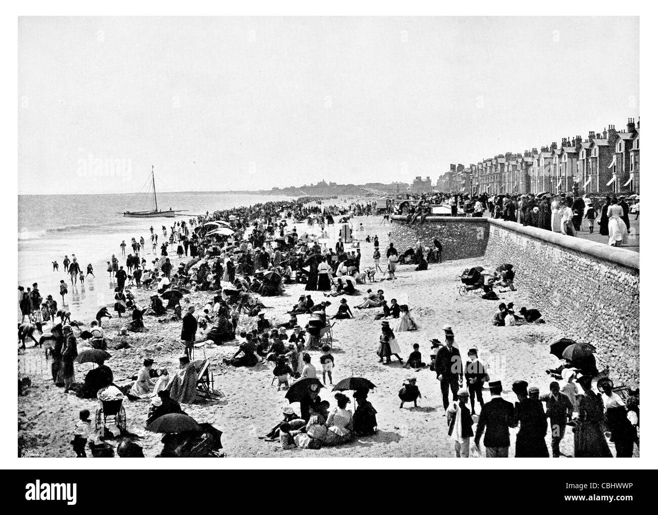 Lowestoft, Suffolk England Hafen Stadt Industrie Seaside Resort Strandpromenade Promenade Angelsteg Stockfoto