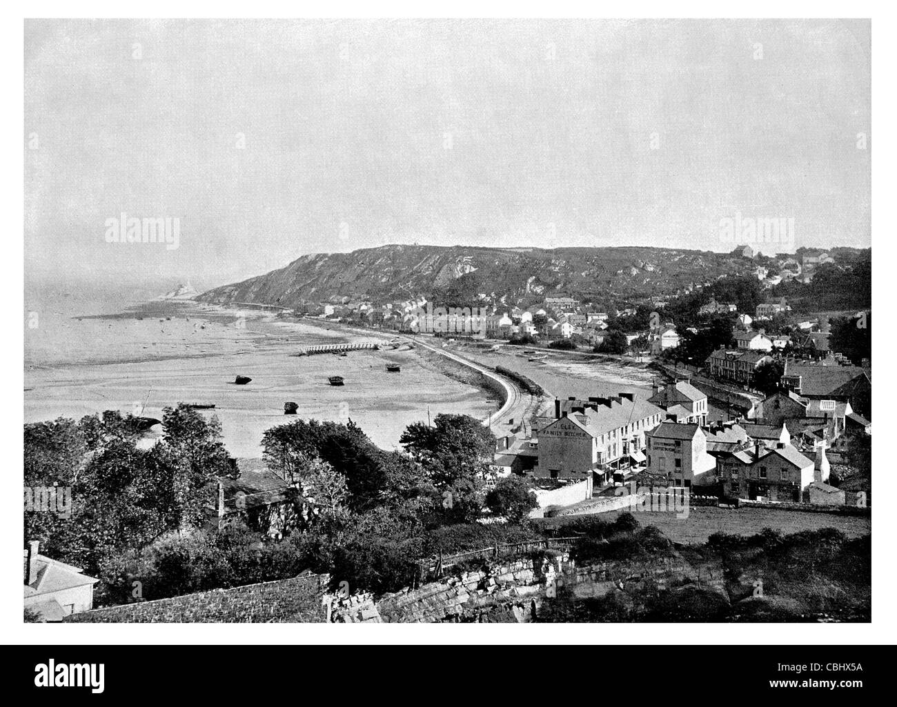 Mumbles Swansea Wales Bay Strand baden Ort Stadt Dorf am Meer Seebad Stockfoto