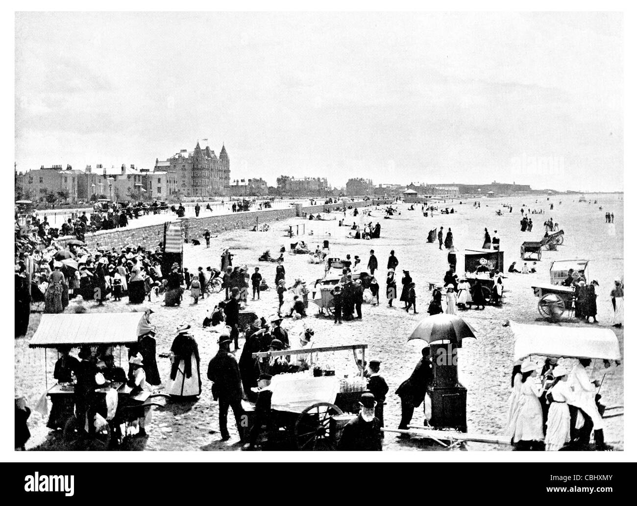 Sommer Weston-super-Mare Badeort Somerset England Bristolkanal Küste promenade Stockfoto