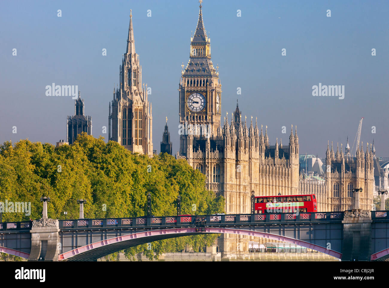 Westminster Palace und Lambeth Bridge 2, frühen Herbstmorgen Stockfoto