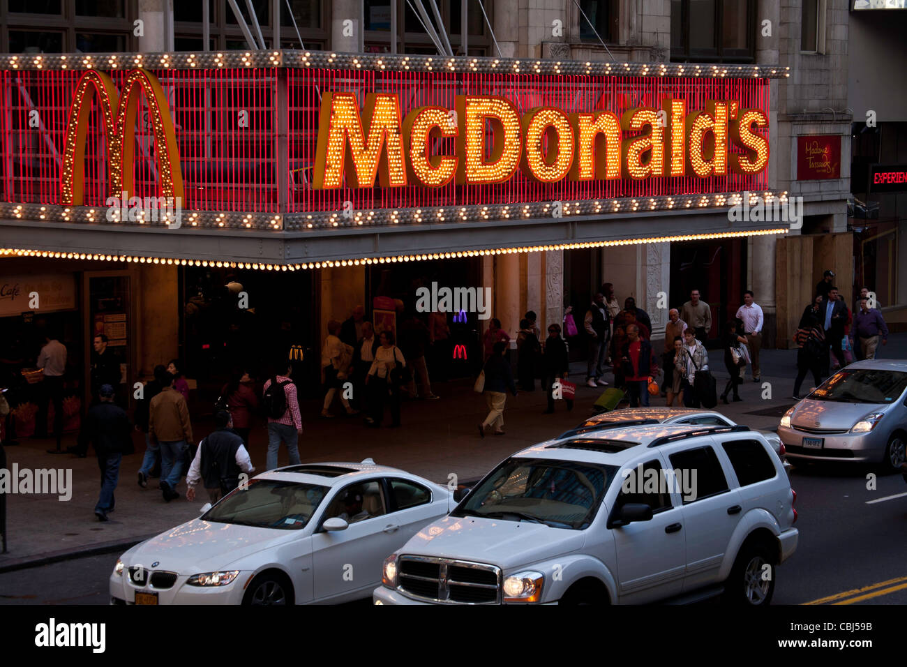 McDonald's Restaurant, 42nd Street, Times Square, New York Stockfoto