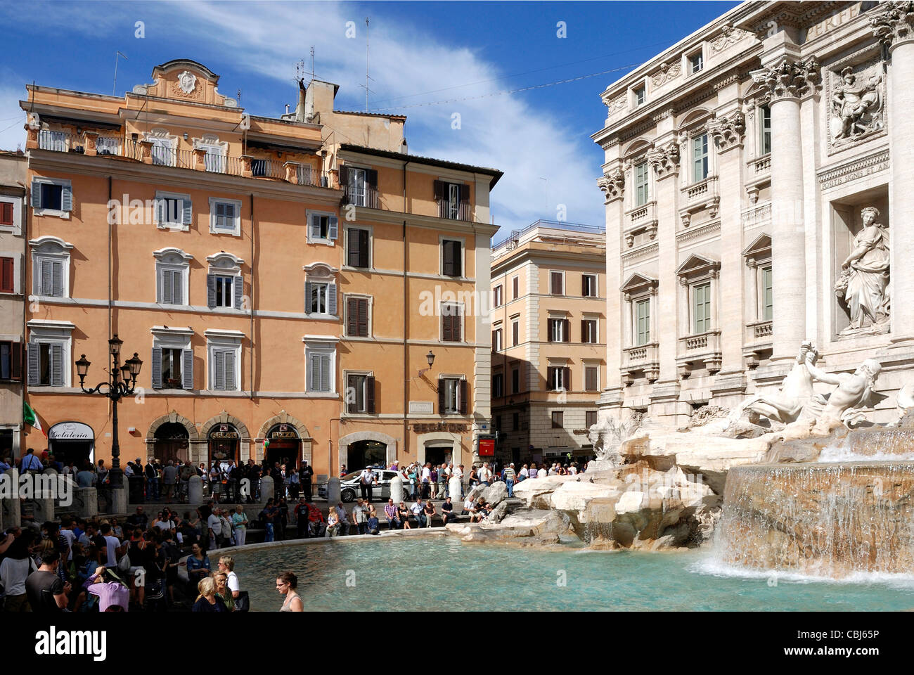 Trevi-Brunnen auf der Piazza di Trevi in Rom - Fontana di Trevi. Stockfoto