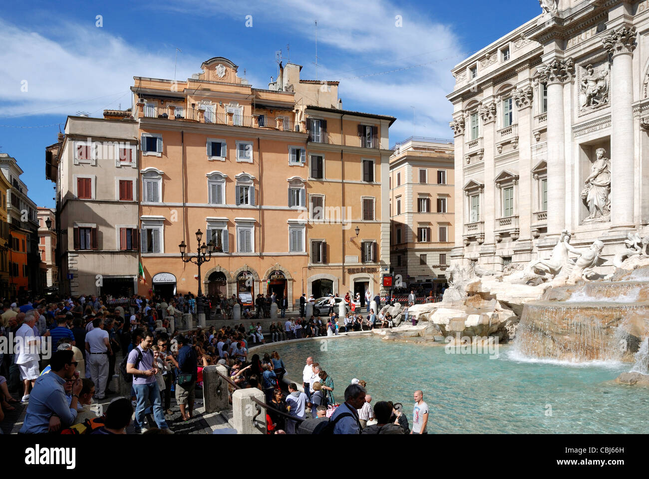 Trevi-Brunnen auf der Piazza di Trevi in Rom - Fontana di Trevi. Stockfoto