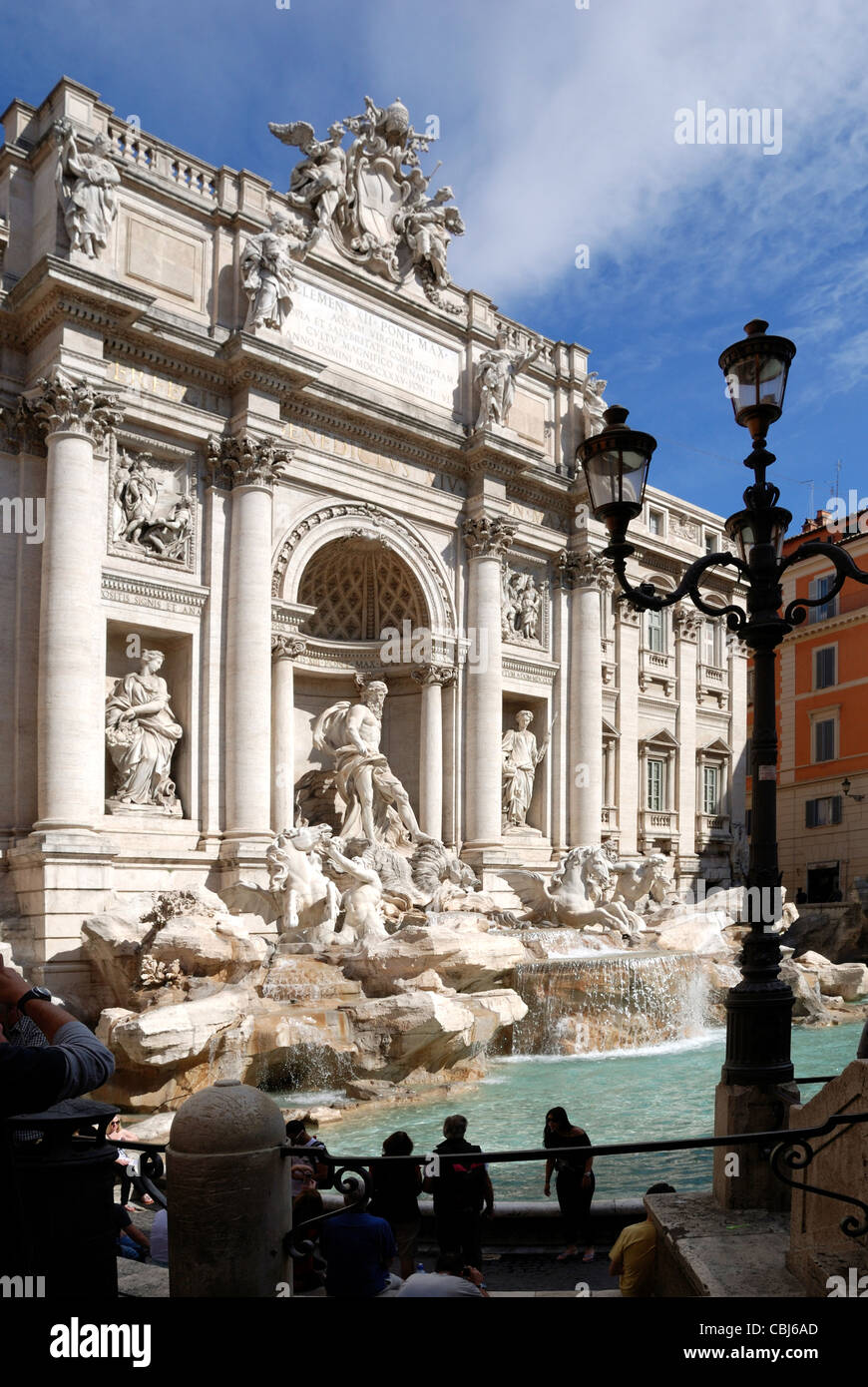 Trevi-Brunnen auf der Piazza di Trevi in Rom - Fontana di Trevi. Stockfoto