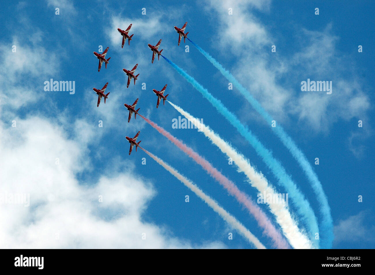 ROTE PFEILE DISPLAY TEAM IN AKTION Stockfoto