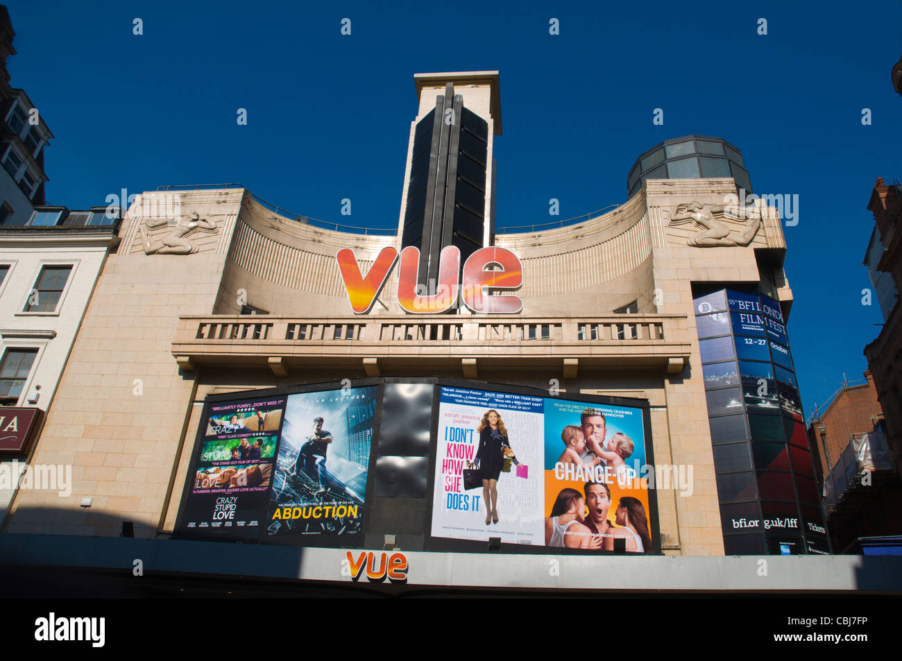 VUE Kinofilm Haus komplexe Leicester Square London England UK Mitteleuropa Stockfoto