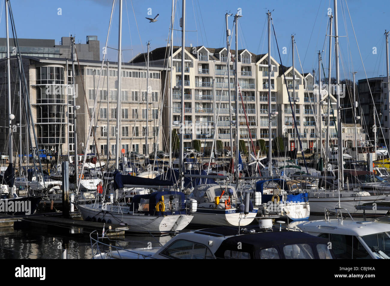 Am Wasser Ferienwohnungen Stockfoto