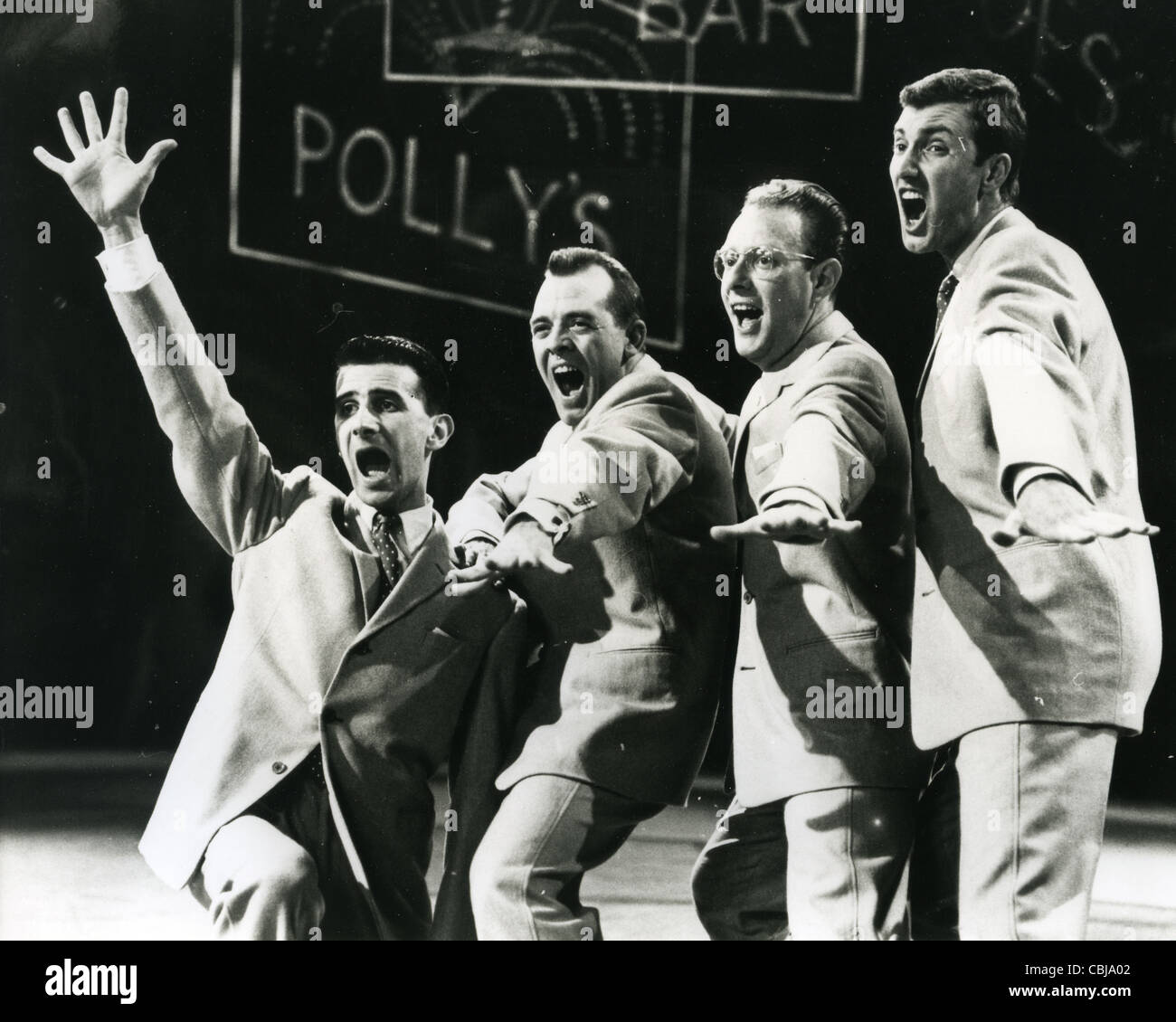 DIE Tupfen-Promo-Foto von UK 1950er Jahre Vokalgruppe Stockfoto