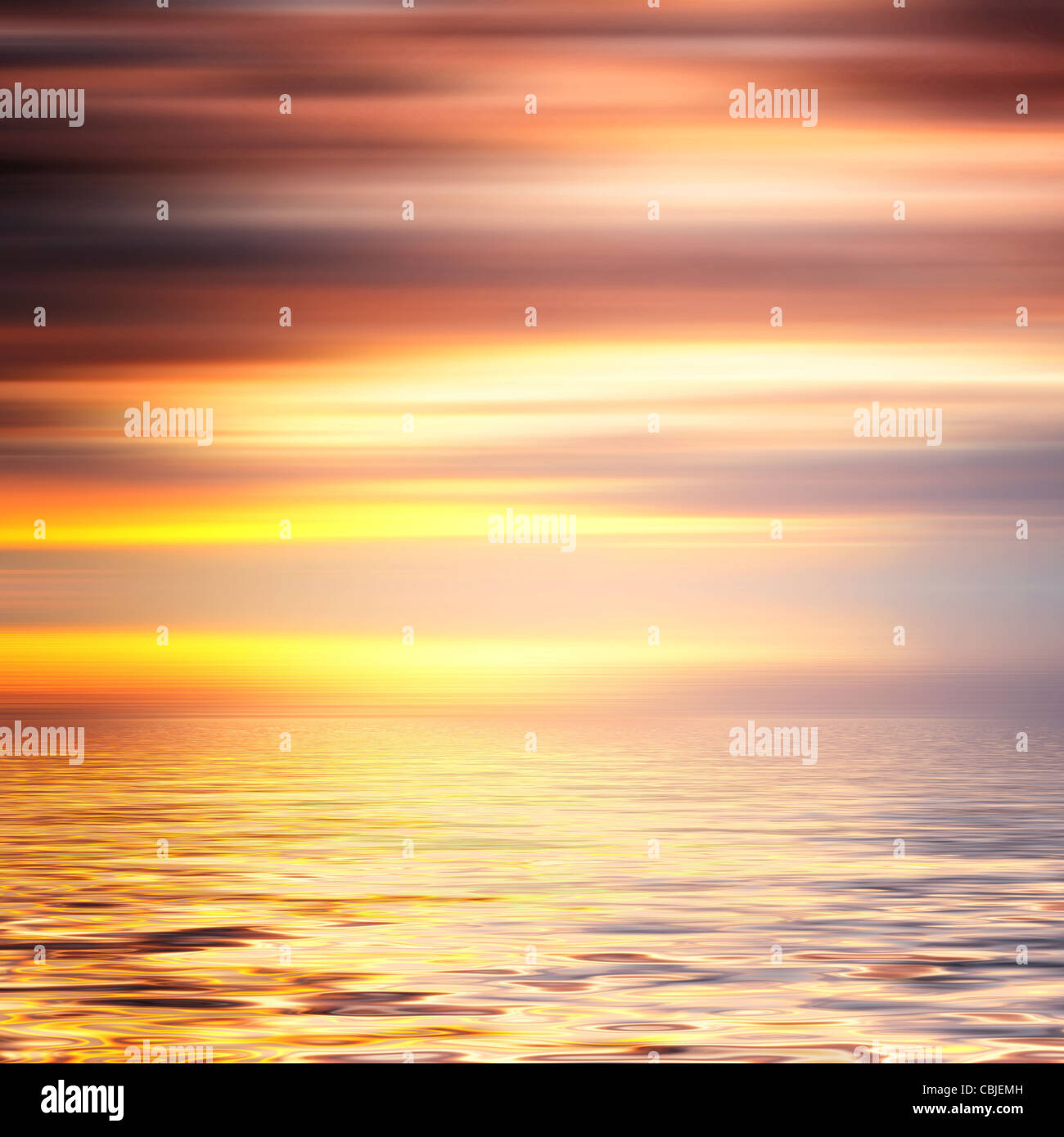 Schöne bunte Wasser und Himmel abstrakten Hintergrund Stockfoto