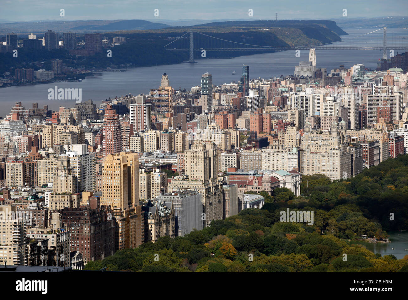 Skyline von New York City und den Central Park Stockfoto