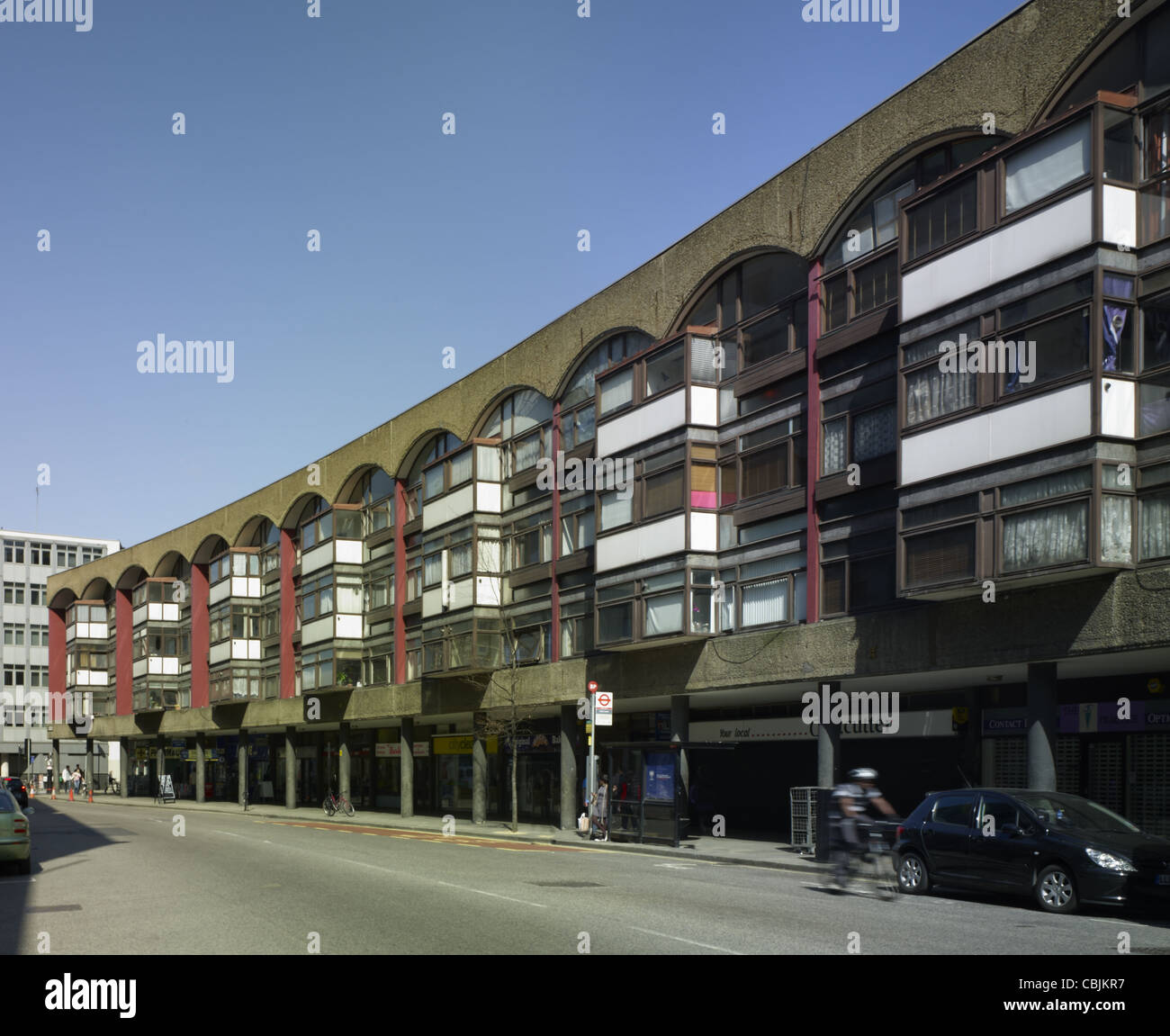 Golden Lane Estate, London. Crescent House Stockfoto