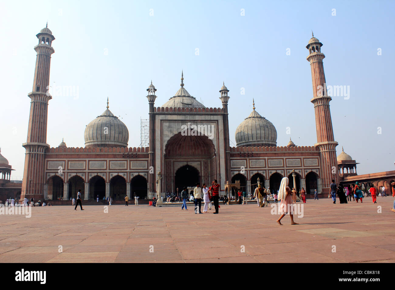 Die Juma Masjid, Alt-Delhi, Indien Stockfoto