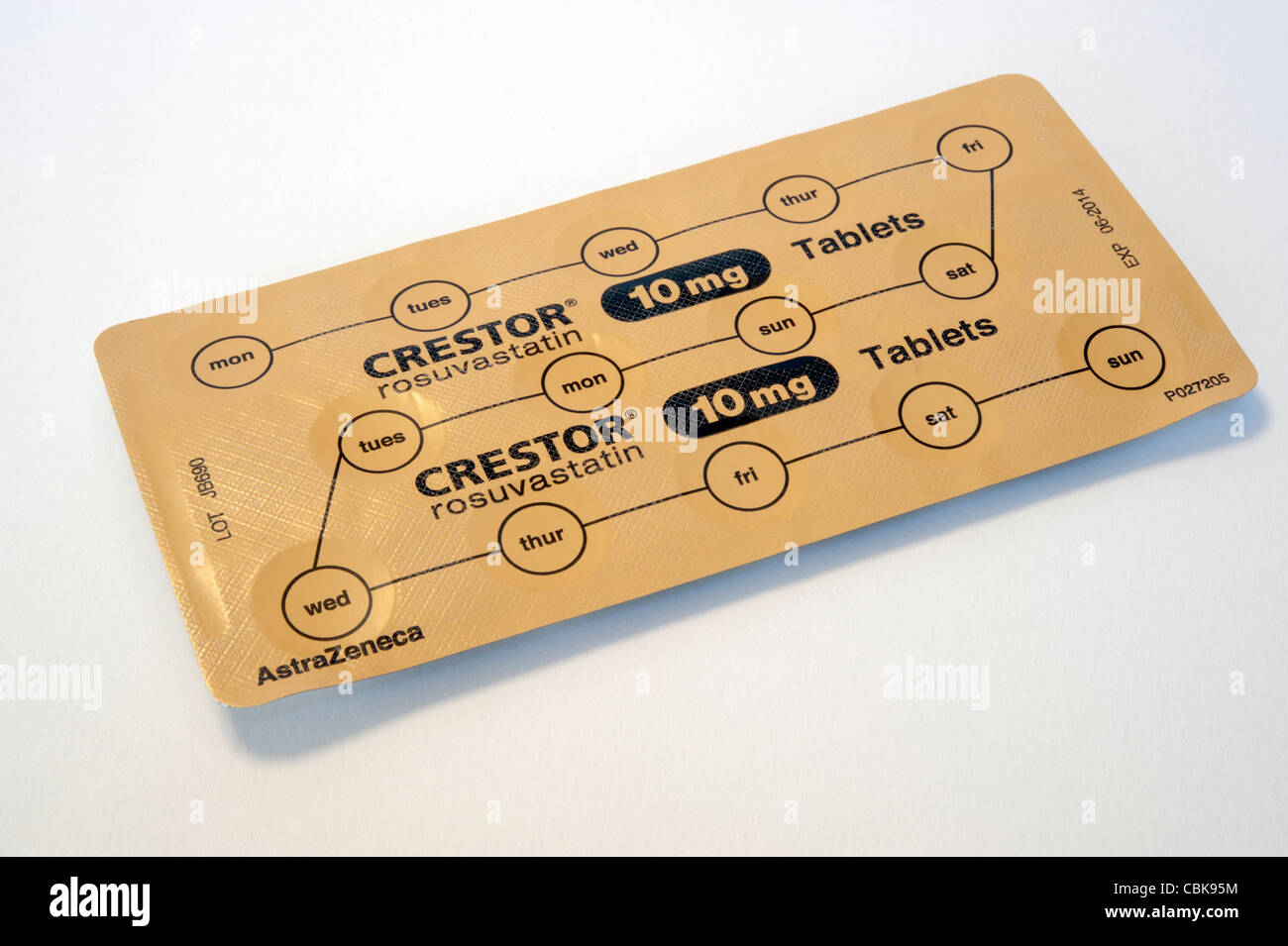 Crestor Rosuvastatin Pillen In Einer Blisterverpackung Zeigt