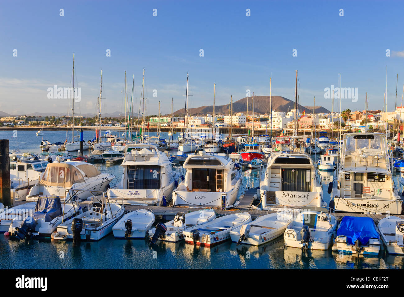 Marina Corralejo Fuerteventura-Kanarische Inseln-Spanien Stockfoto