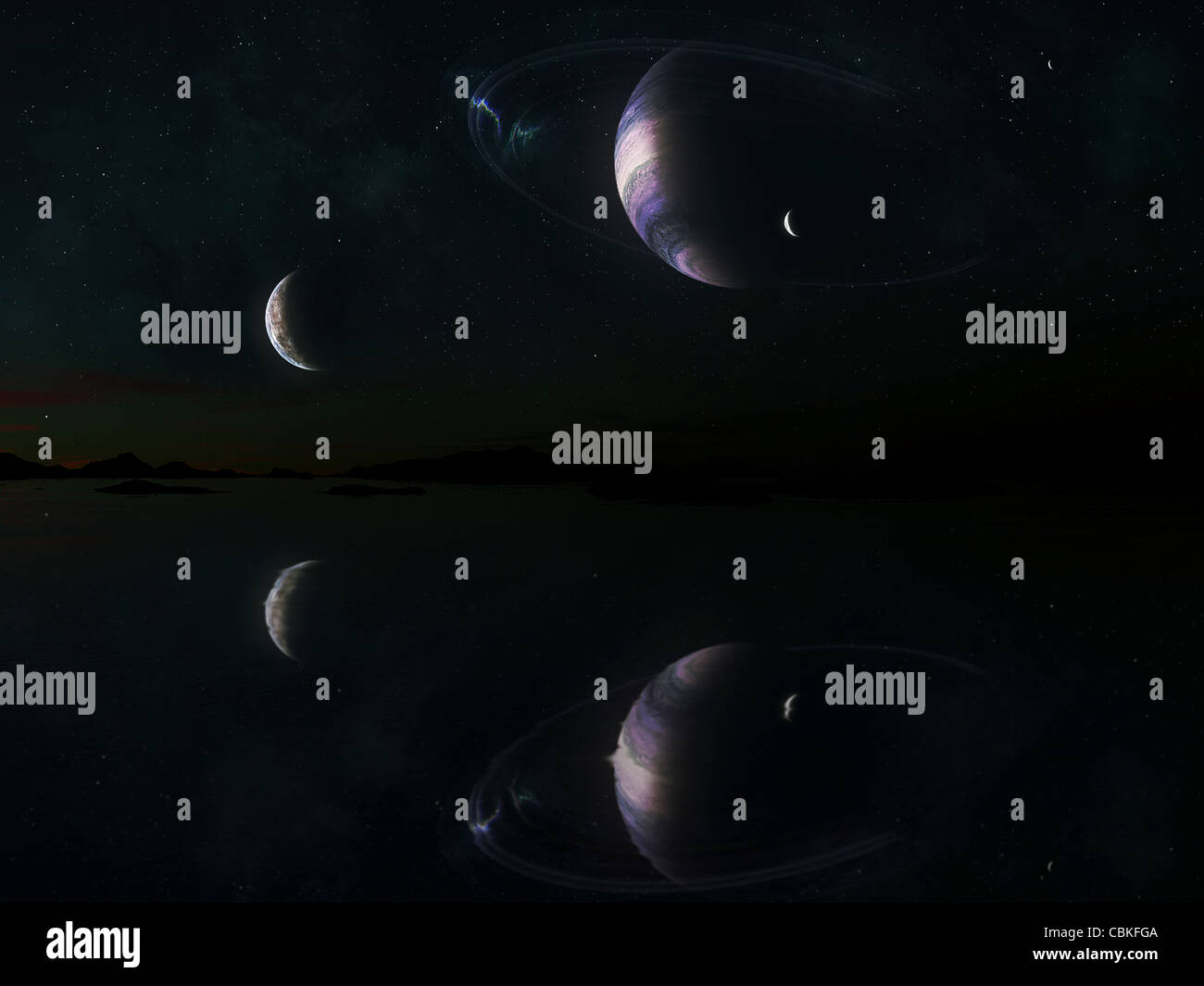 Epsilon Eridani ist ein warm-System mit einer Sonne ganz wie unsere eigenen. Stockfoto