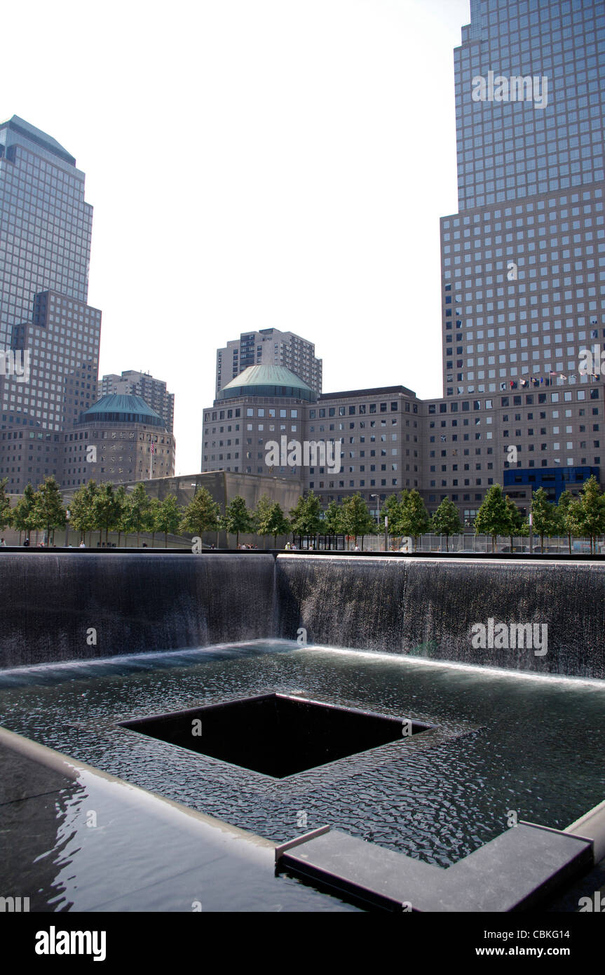 World Trade Center Memorial in Erinnerung an diejenigen, die starben in den Terroranschlag vom 11. September 2011 in New York City Stockfoto