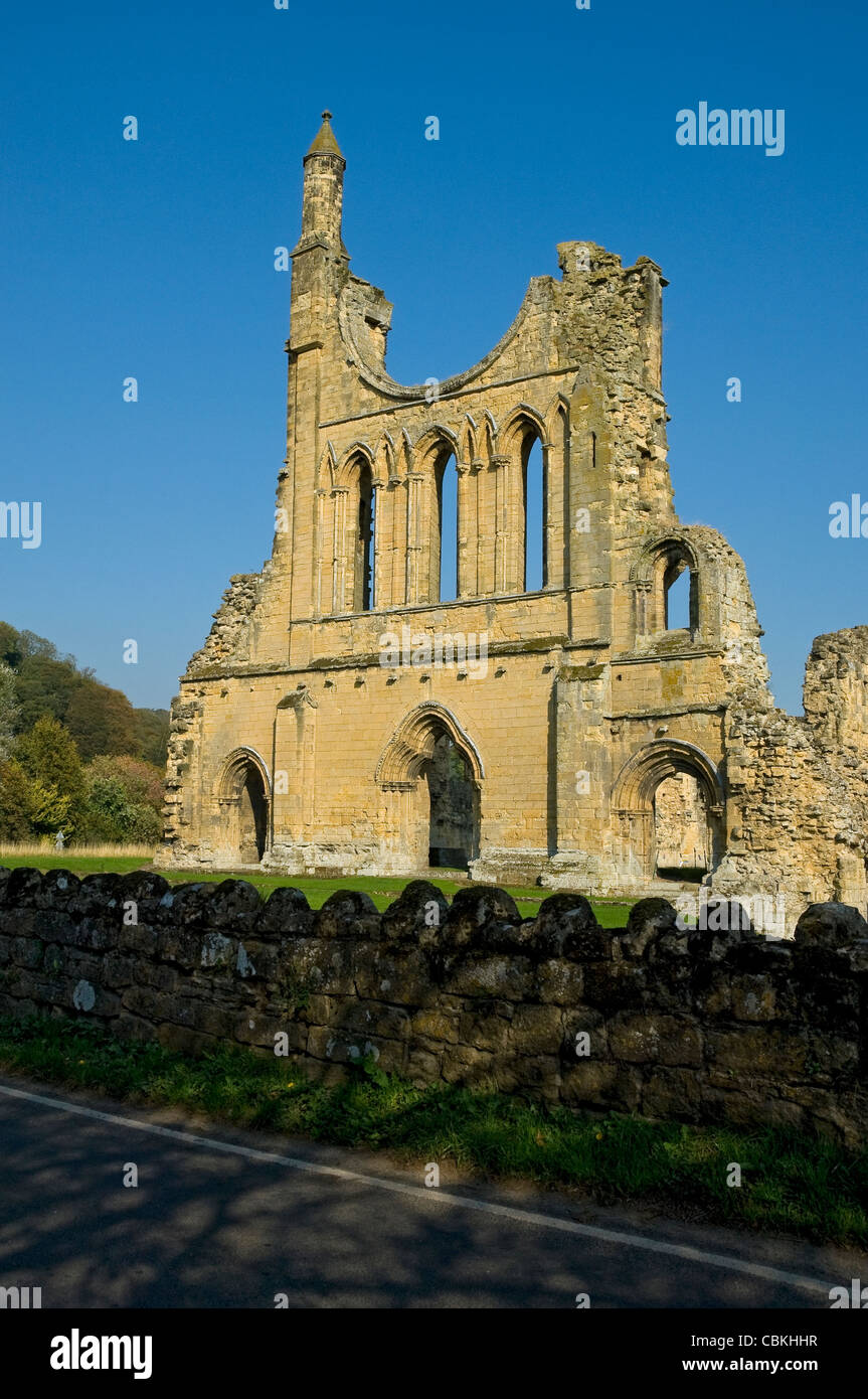 Ruinen Ruine Überreste der Byland Abbey in der Nähe von Coxwold North Yorkshire England GB Vereinigtes Königreich GB Großbritannien Stockfoto