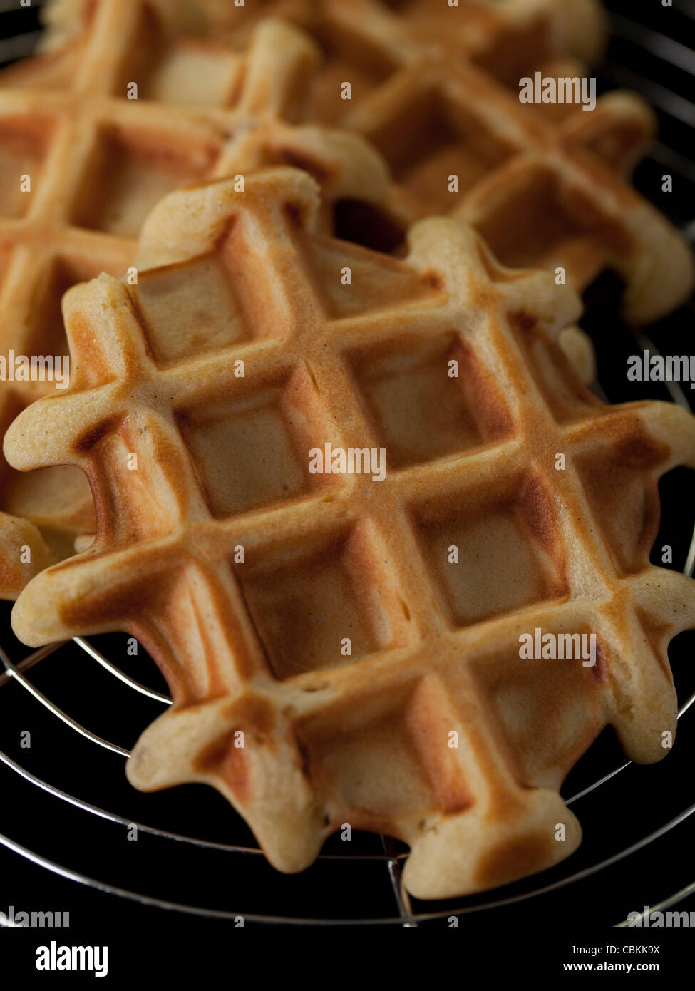 ein Close Up eine hausgemachte Waffel Stockfoto