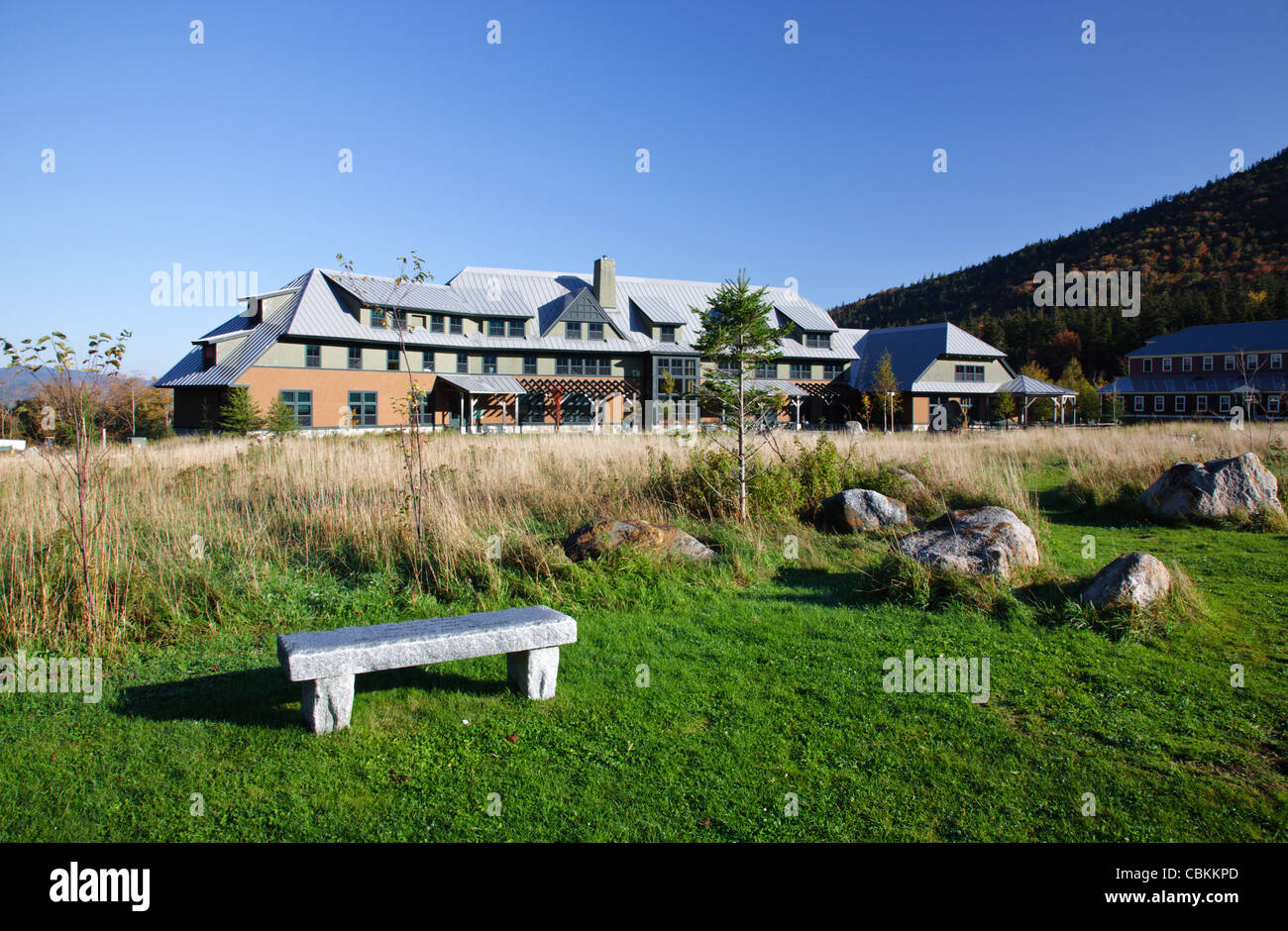 Appalachian Mountain Club Highland Center liegt am Anfang des Crawford Notch State Park in den White Mountains, NH Stockfoto