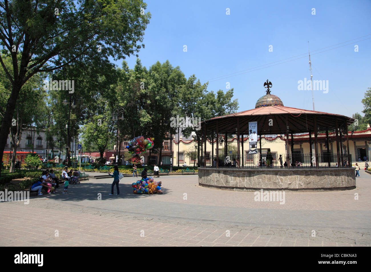 Plaza Hidalgo, Coyoacán, Mexiko-Stadt, Mexiko, Nordamerika Stockfoto