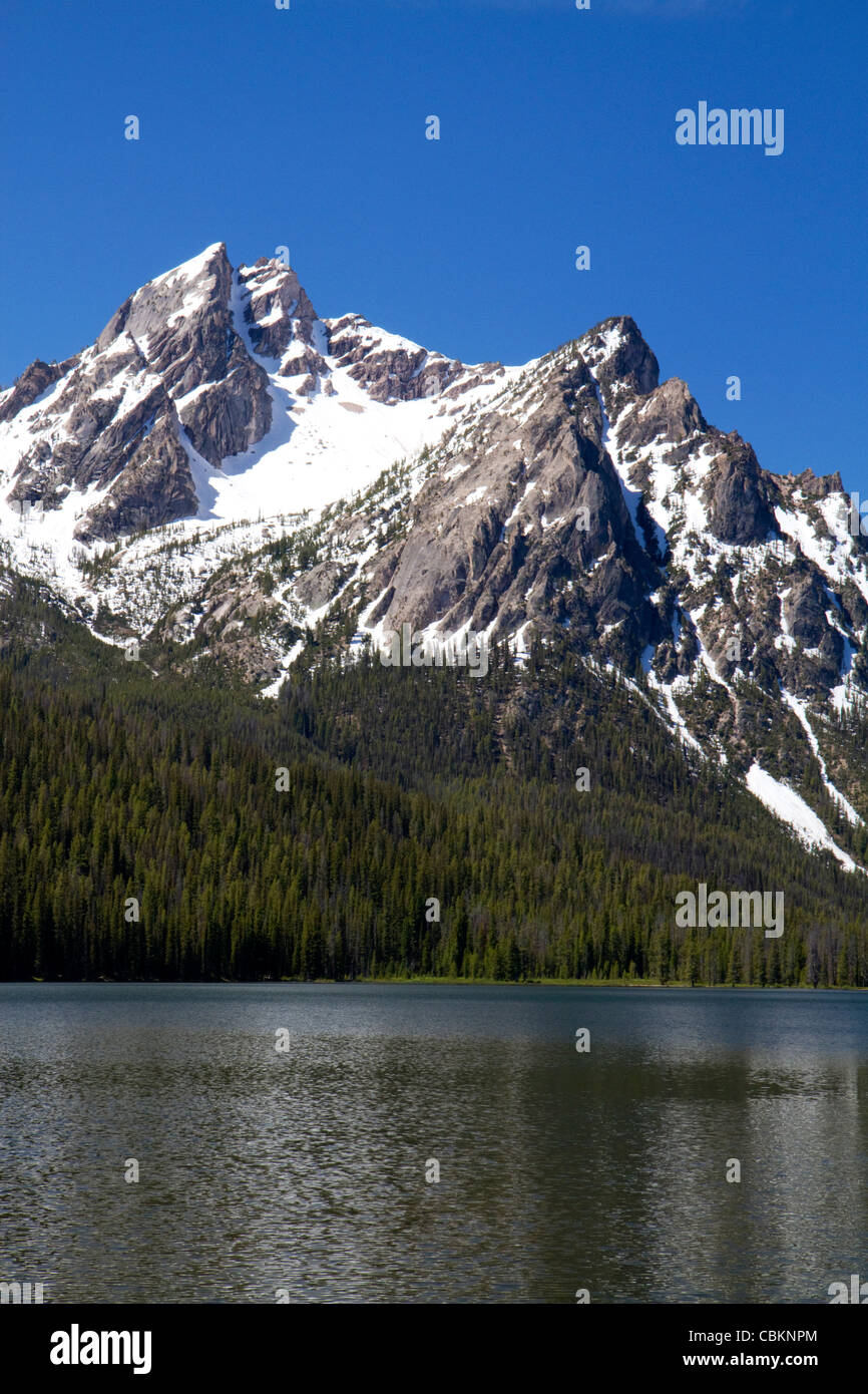 Stanley-See und McGown Peak befindet sich in der Sawtooth National Recreation Area, Custer County, Idaho, USA. Stockfoto