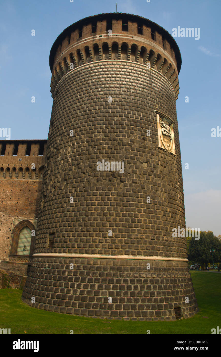 Santo Spirito Turm, Castello Sforzesco, Mailand, Lombardei, Italien Stockfoto