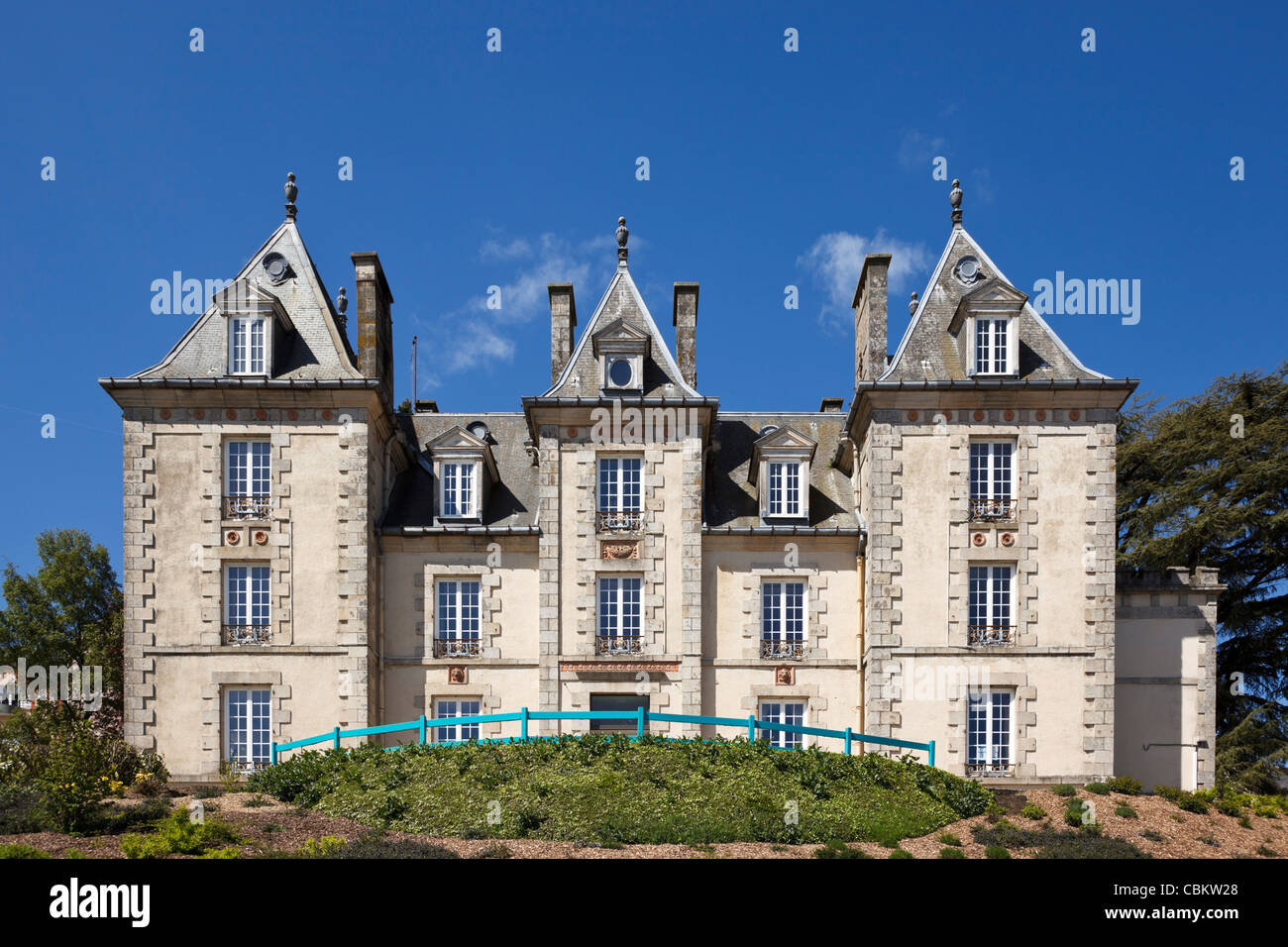 Chateau Le Cerf an Mur de Bretagne, Bretagne, Frankreich Stockfoto