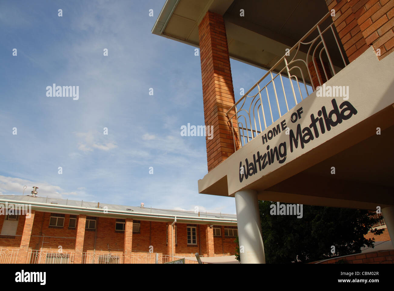 Im Norden Gregory Hotel behauptet, die erste öffentliche Aufführung der australischen Lied "Waltzing Matilda" inszeniert haben Stockfoto