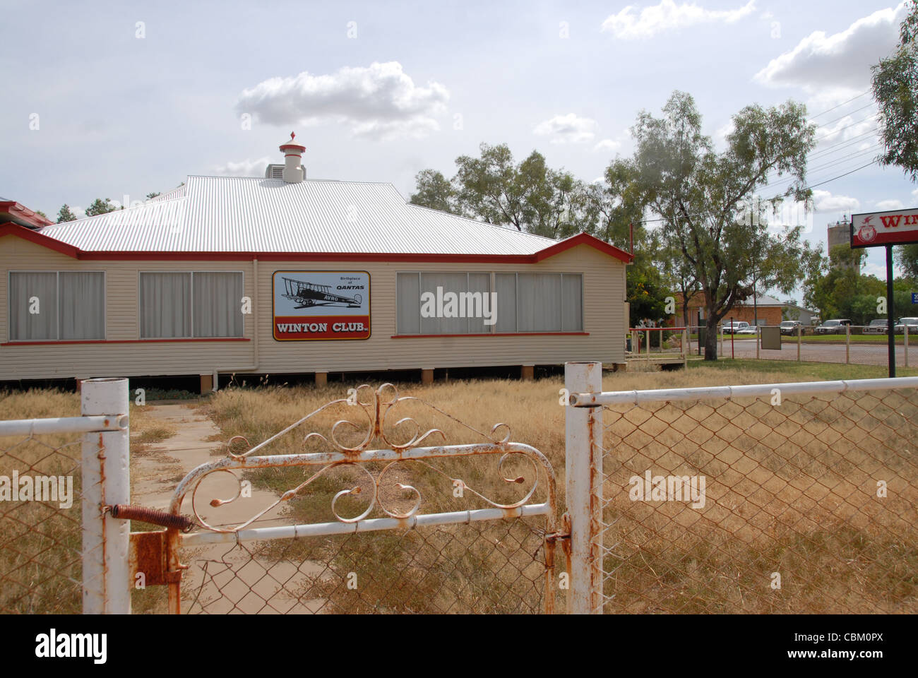 Im Winton Club in Winton, Outback Queensland, die australische Fluggesellschaft Qantas wurde registriert, und der ersten Vorstandssitzung Stockfoto