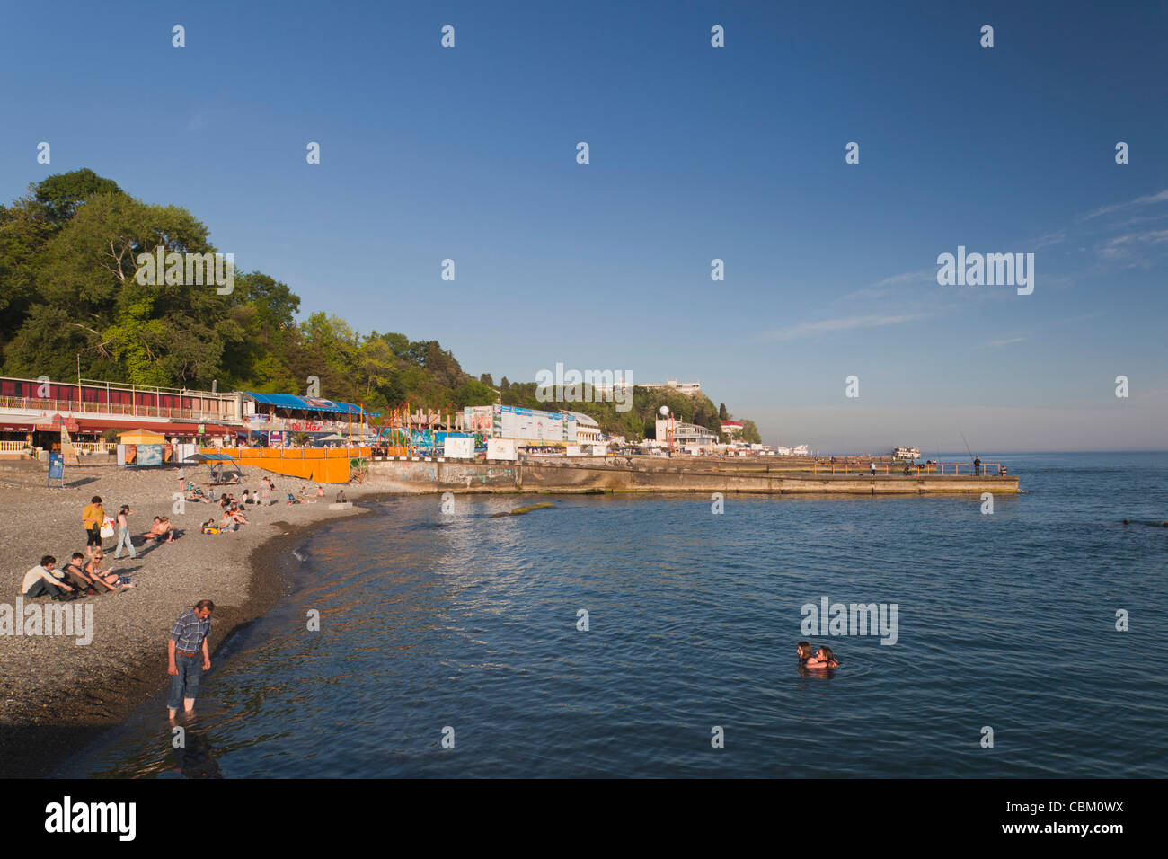 Russland, Schwarzmeer-Küste, Sotschi, Lighthouse Beach Stockfoto