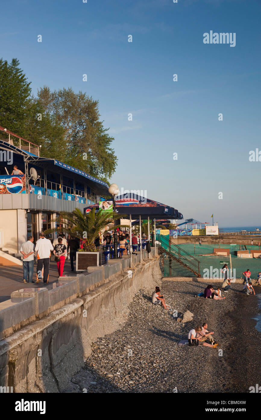 Russland, Schwarzmeer-Küste, Sotschi, Lighthouse Beach Stockfoto