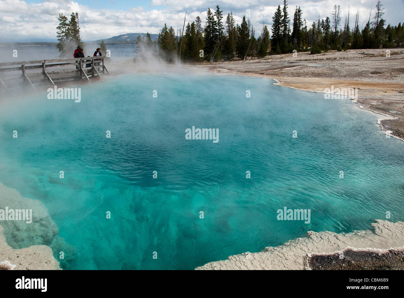 Black Pool West Thumb Geyser Basin Yellowstone National Park Wyoming USA Stockfoto