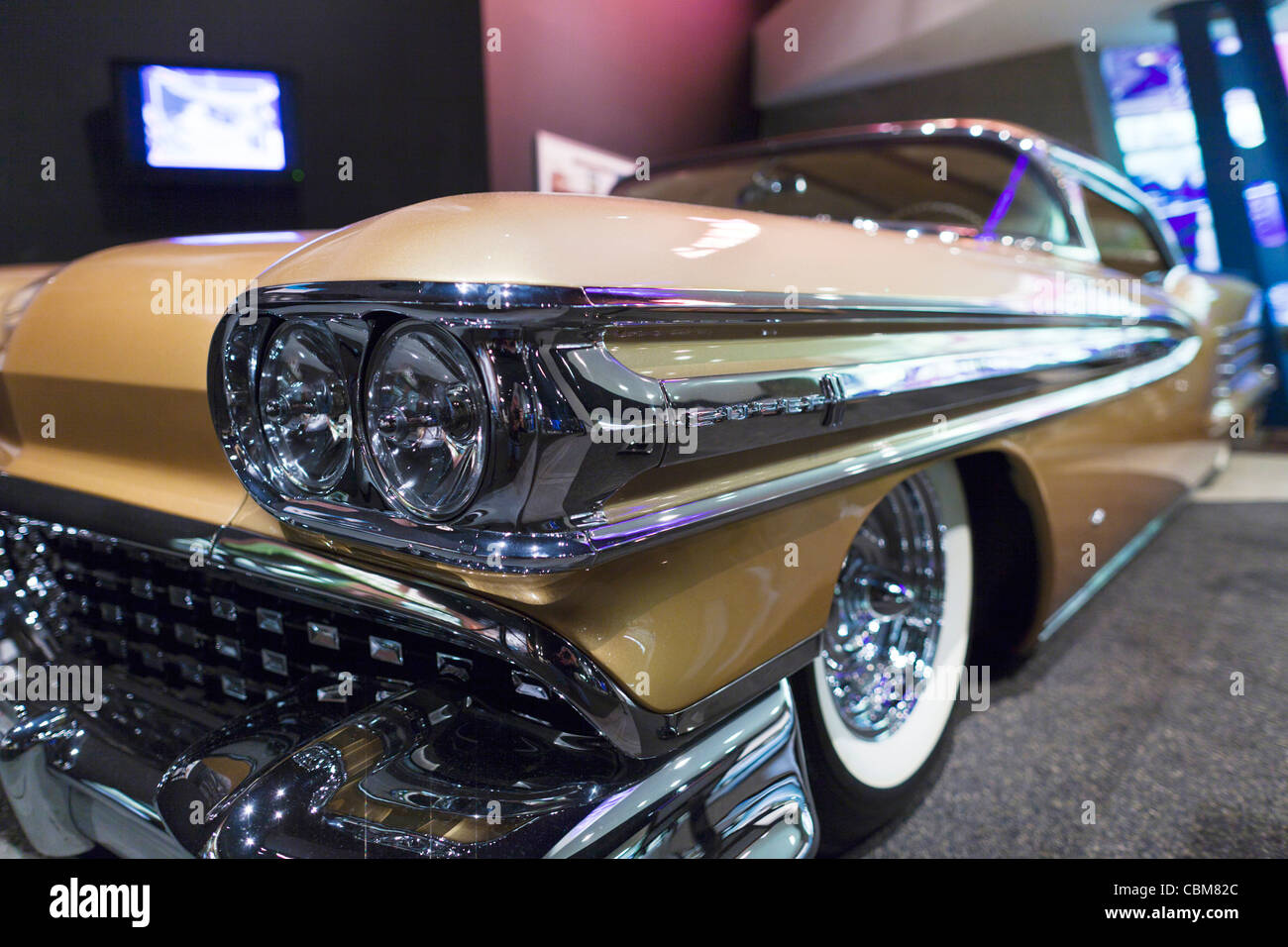 USA, California, Southern California, Los Angeles, Petersen Automotive Museum, 1950er Jahre Ära Pontiac Hot-Rod custom Automobil Stockfoto