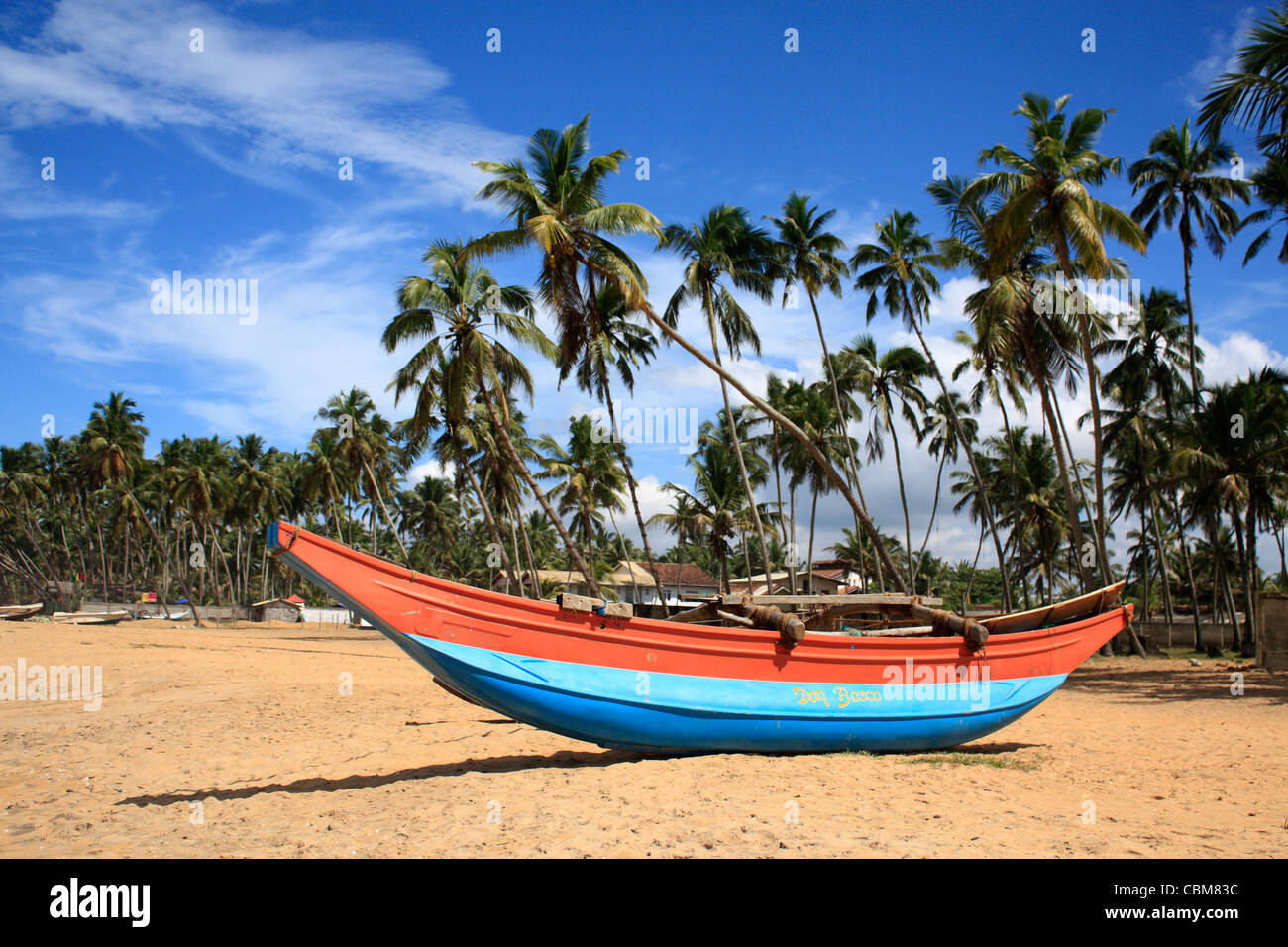 Catarmaran Wadduwa Strand Sri Lanka Asien Stockfoto