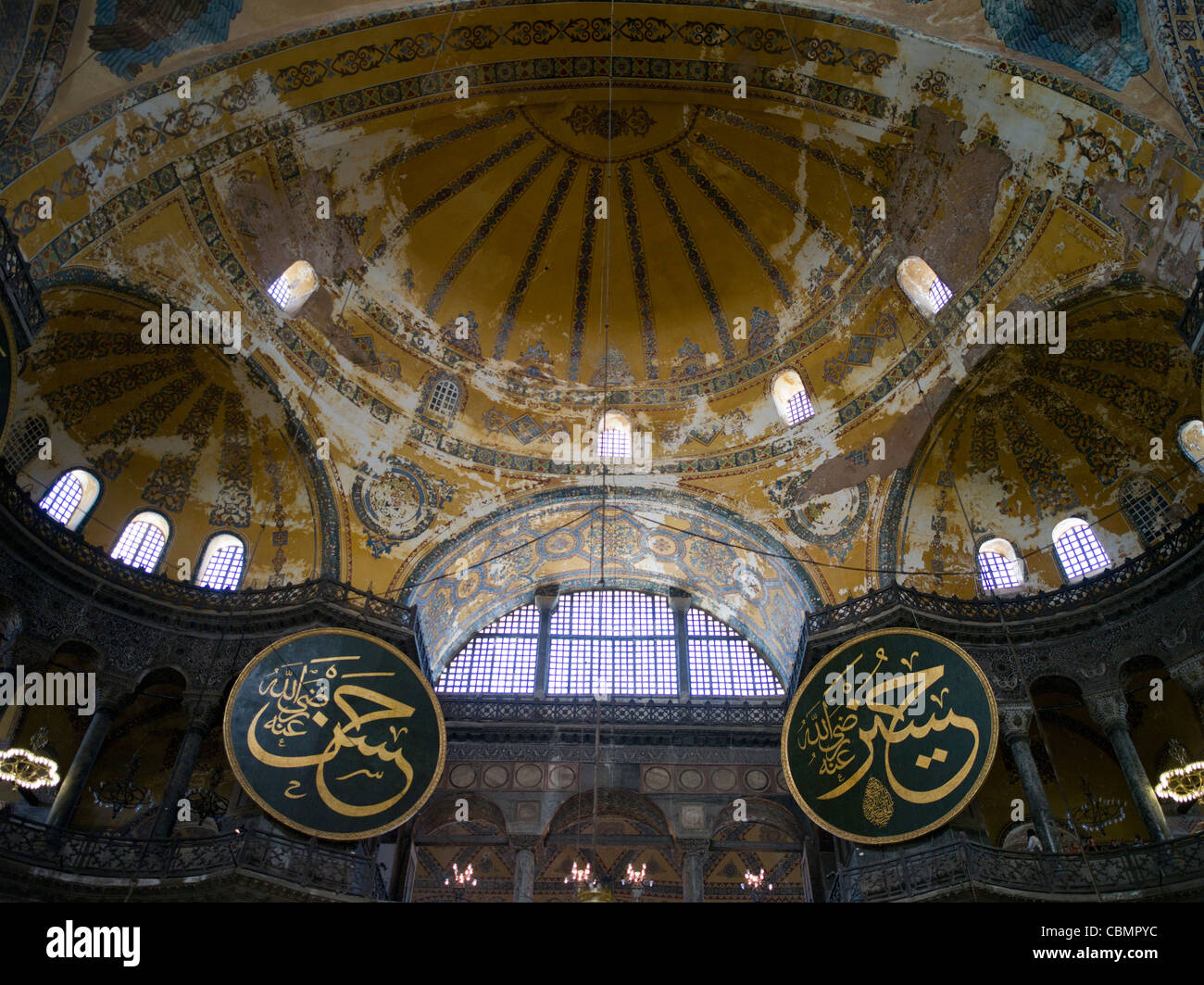 Hagia Sophia innen ISTANBUL Stockfoto