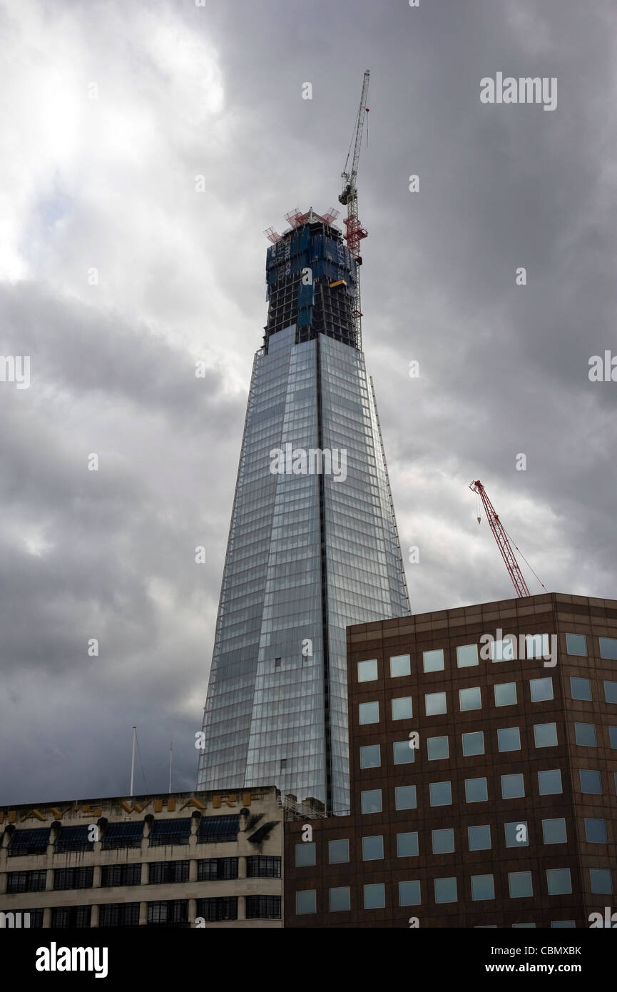 Der Shard, London und Großbritanniens höchste Gebäude im Bau, London, UK Stockfoto